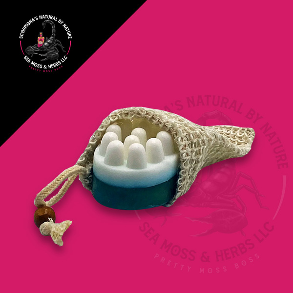 Sea Blue Fresh Sea Moss Massage Soap – Hydrating & Anti-Aging Bar with Coconut Milk & Hemp